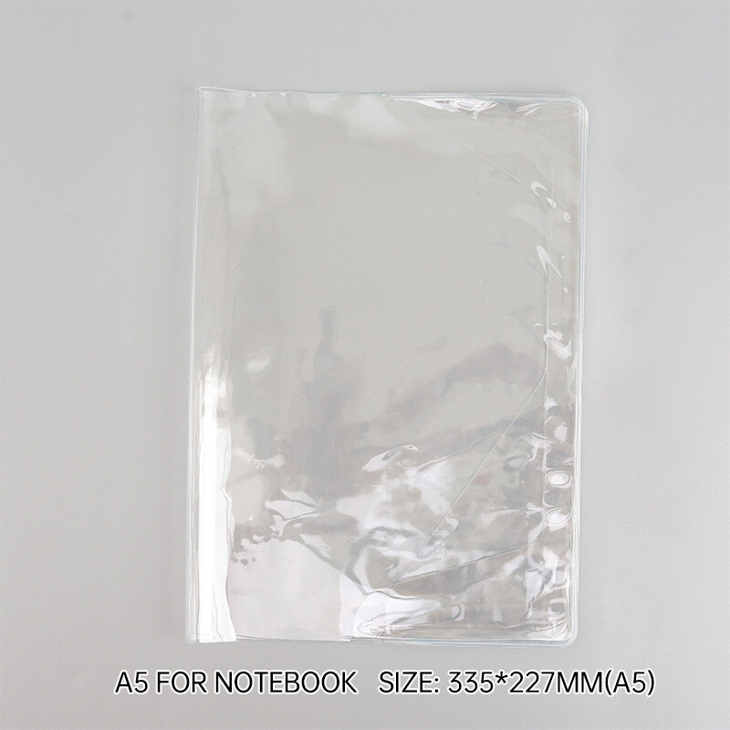 PVC Transparent Notebook Cover A5/A6 Waterproof Journal Planner Protective Cover