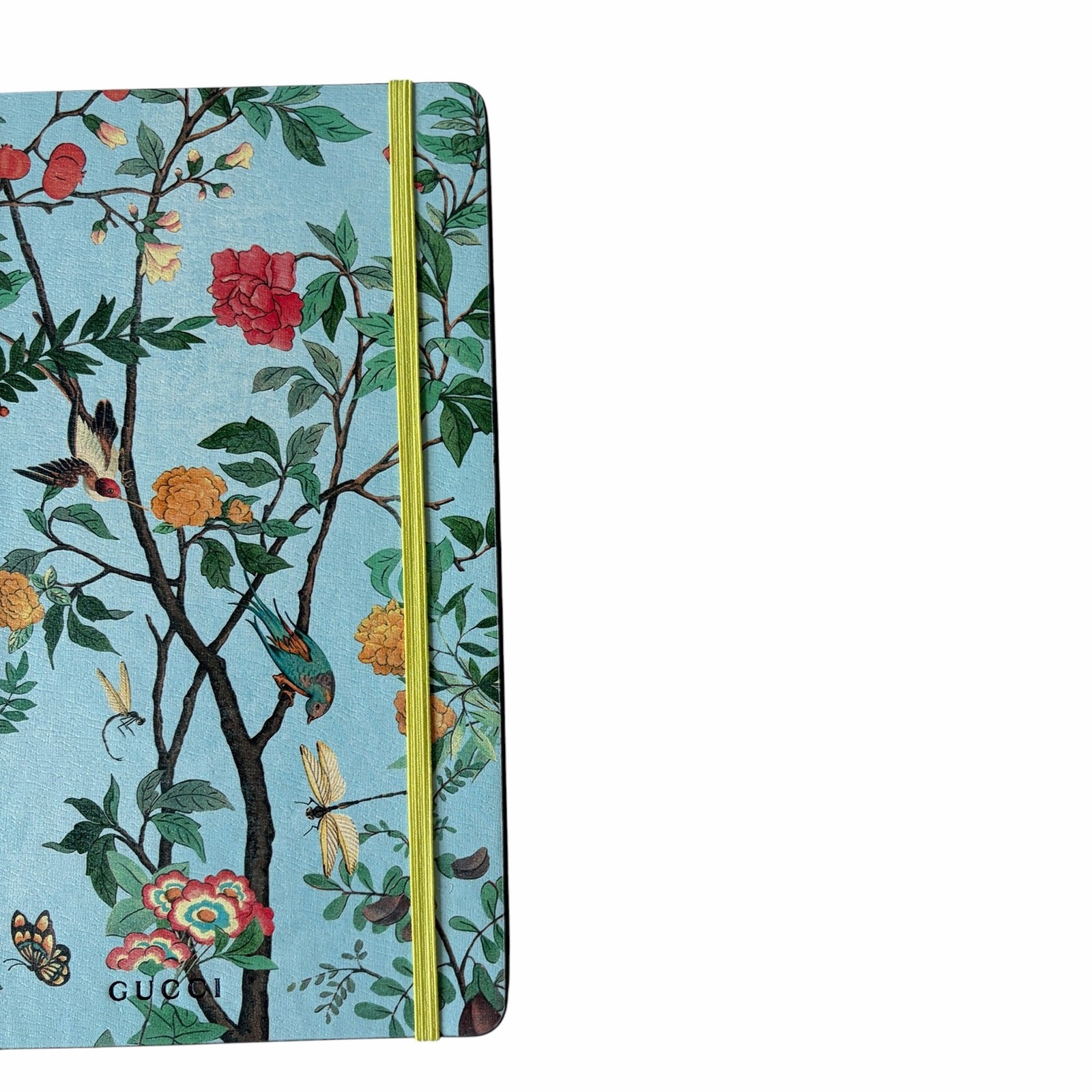 NEW Gucci Tian Print Large Luxury Notebook Blue Floral Journal in Gift Box