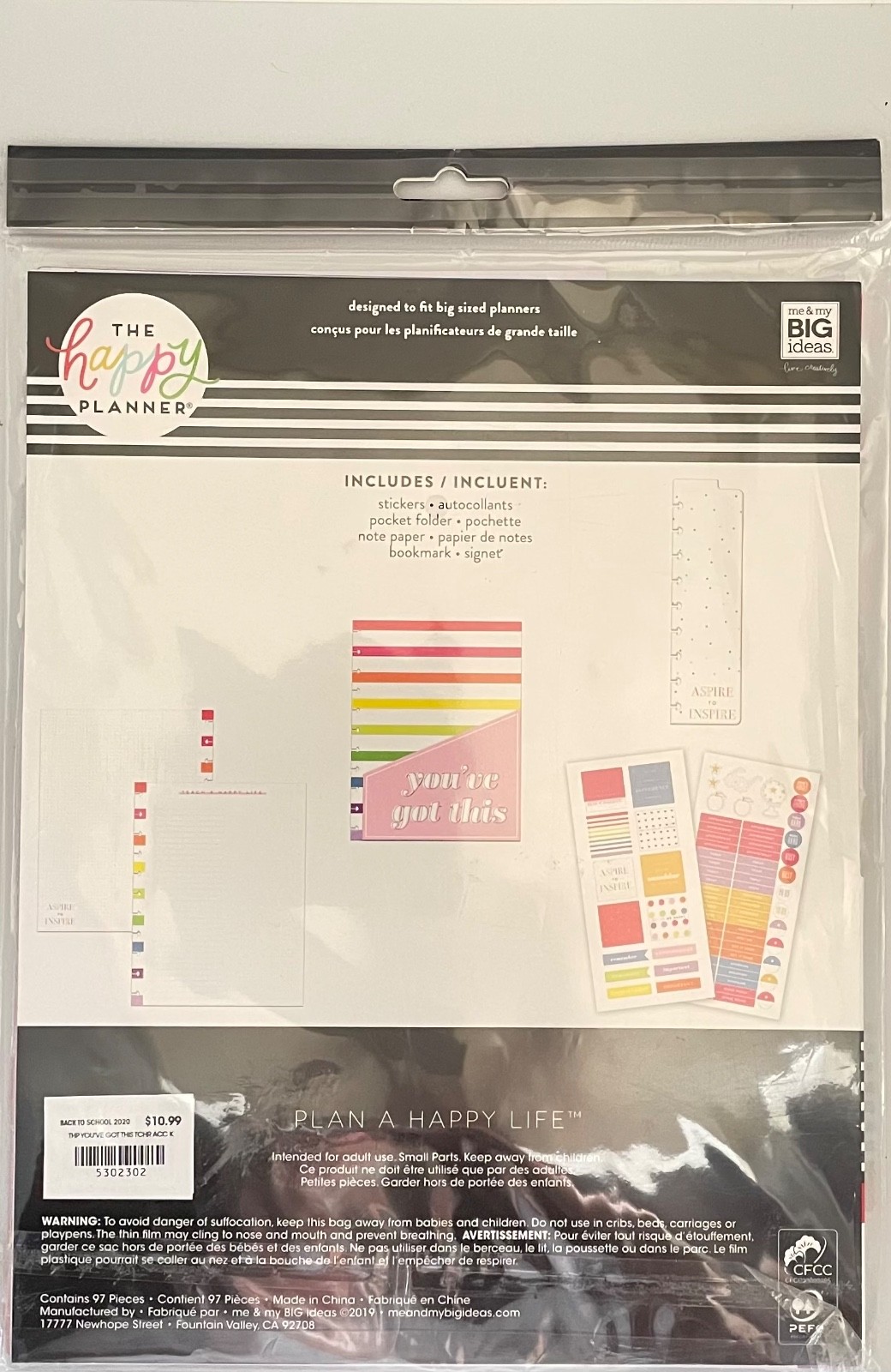 The Happy Planner Teacher Planner Accessories “You’ve Got This” 97pcs 2020