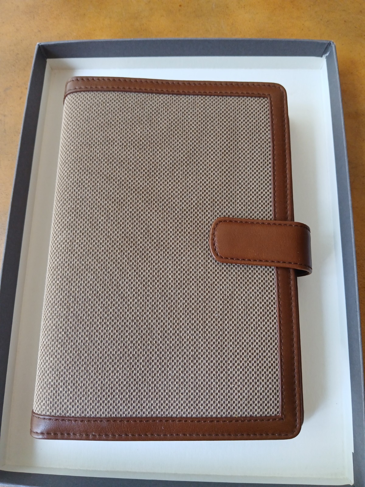 Personal Organizer BROOKS Brothers ,Tweed & Leather ADGENDA /PLANNER + Pen NWOB