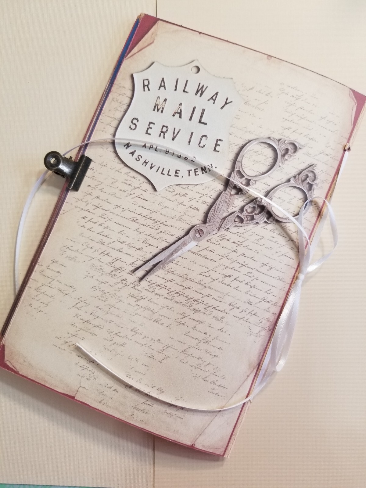 Junk Journal Booklet “VINTAGE LETTERS” Cards, Pockets, Ephemera + More!