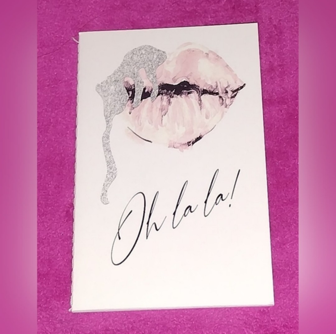 Handmade Lips Mouth Designer Travel Pocket Size 16 Page Notebook Journal