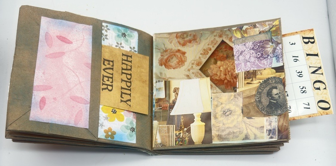 Hand Made Junk Journal Let You Heart Be Your Guide Theme Coffee Dyed Paper