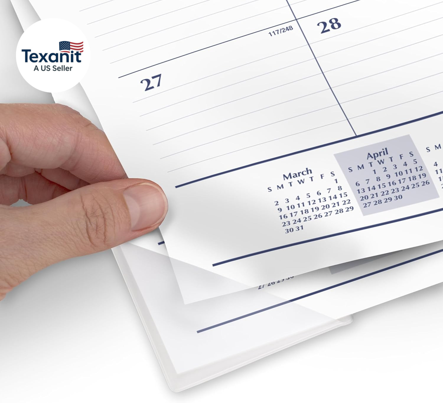 Desk Calendar 2026-2027 Planning Pad, Academic 15-Month April-June, Monthly, 21.
