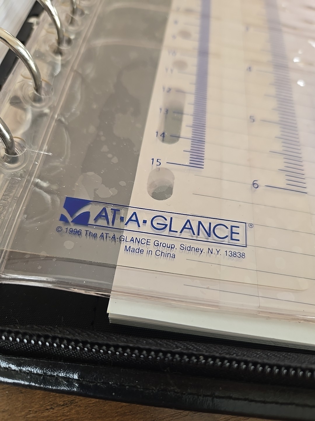 1996 AT-A-GLANCE Organizing System Faux Leather Black NEW (READ) w/Inserts 8X10
