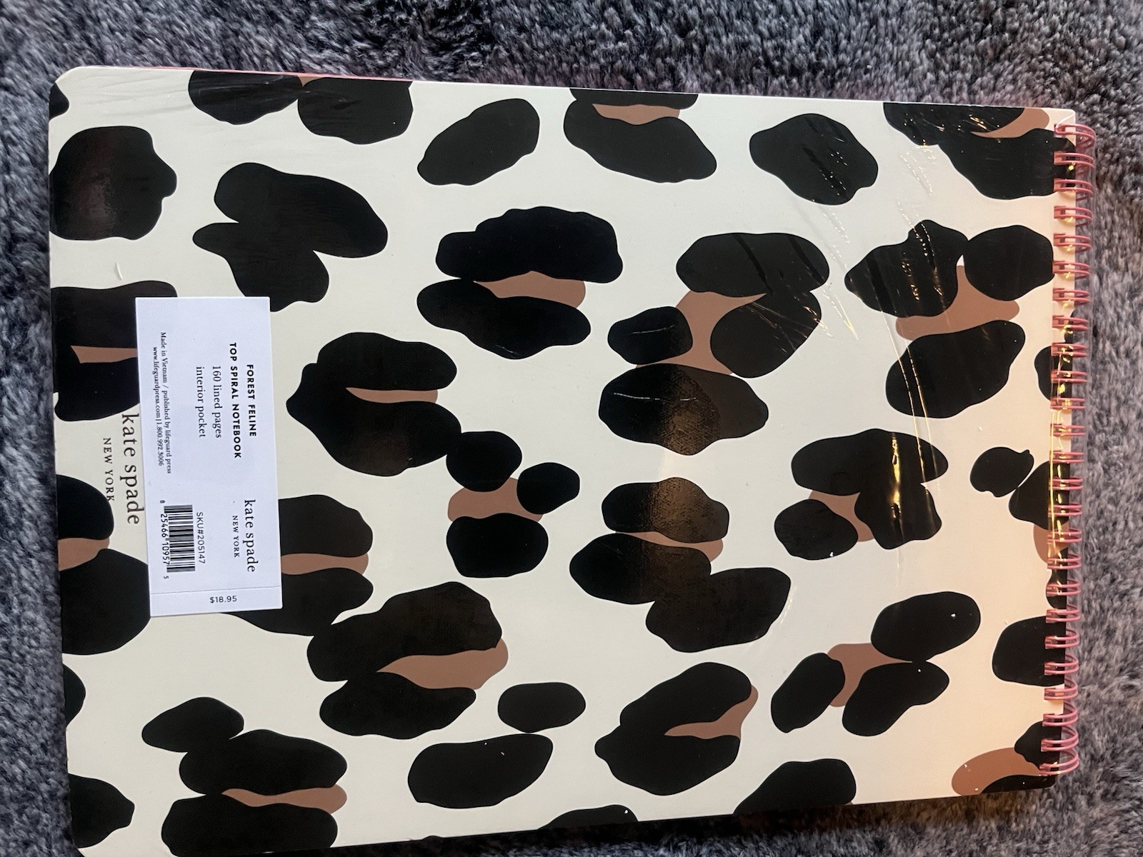 Kate Spade:Forest Feline Top Spiral Notebook.