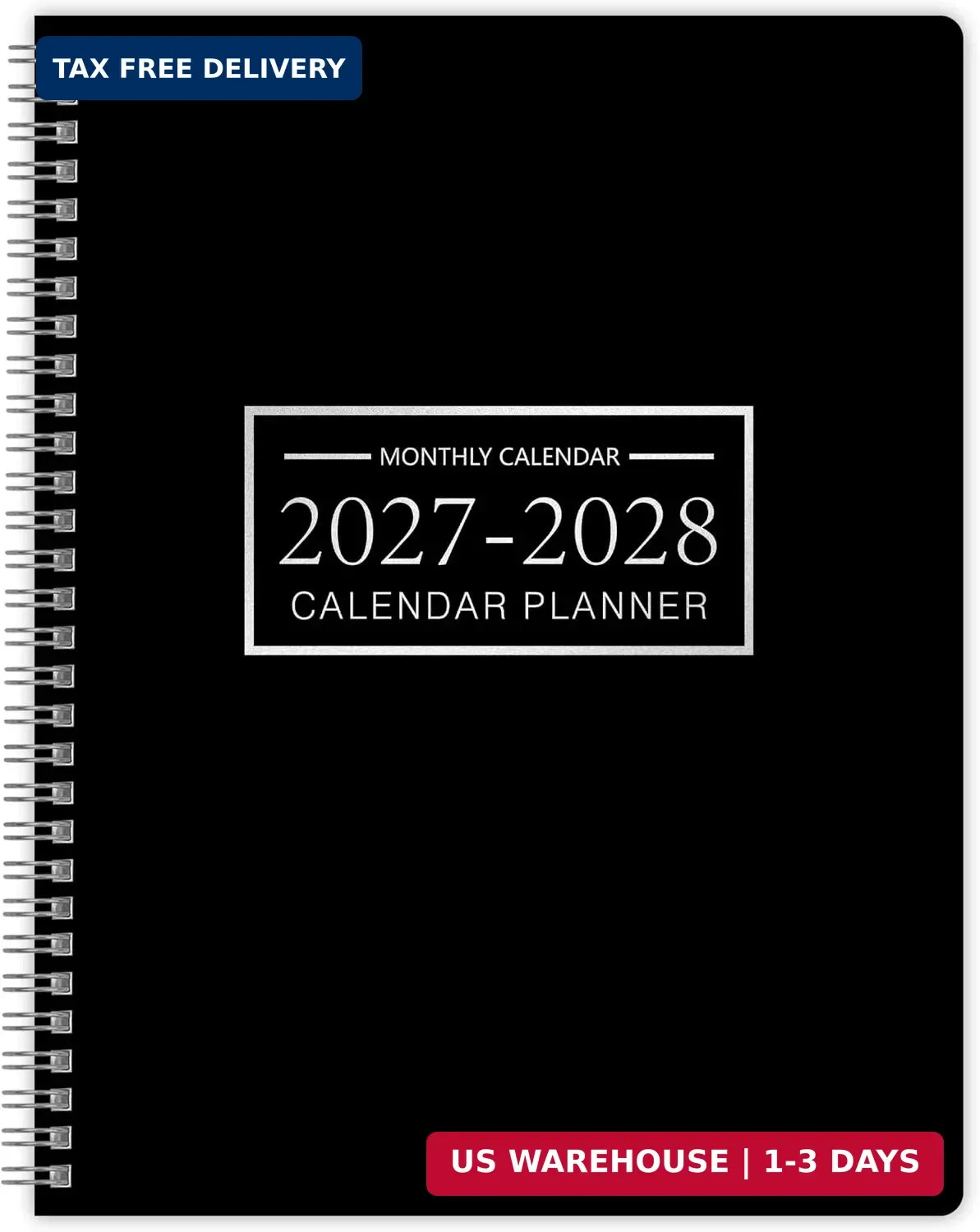 2027-2028 Monthly Planner, Jan 2027-Dec 2028, A4 2027 – Dec Black