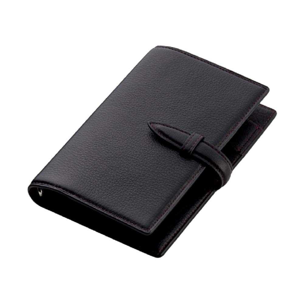 SPAD YAK Leather System Planner, Bible Size, 16mm Belt, Black x Wine