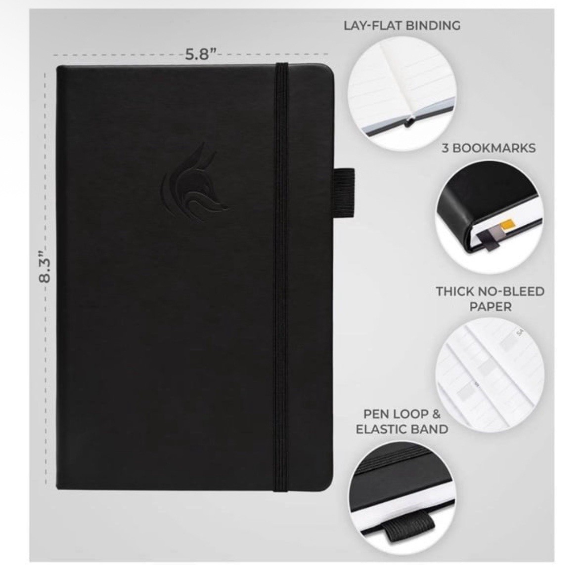 Clever Fox | Dated Hourly Weekly Planner 2026 | A5 5.8”x8.3” | Black | SEALED