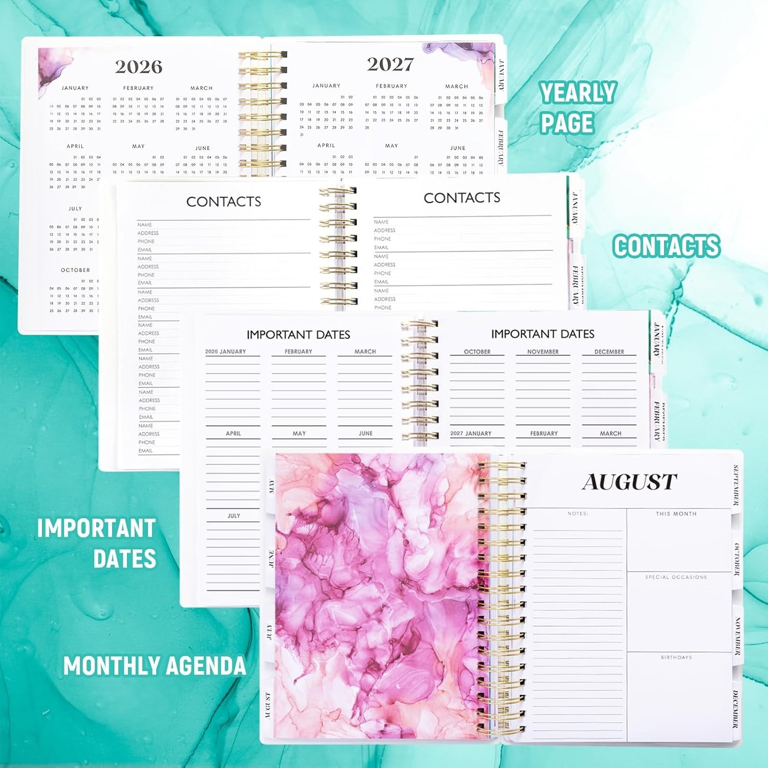 Planner 2026-2027, Large 18 Academic Daily Weekly Monthly Planner Yearly Age…