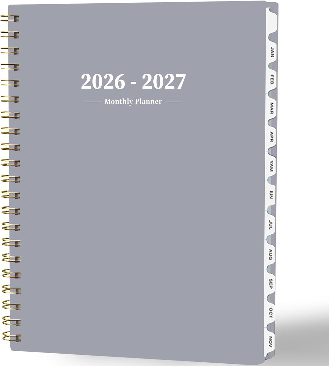2026-2027 24- Planner with Waterproof Cover and Inner Pocket – Grey