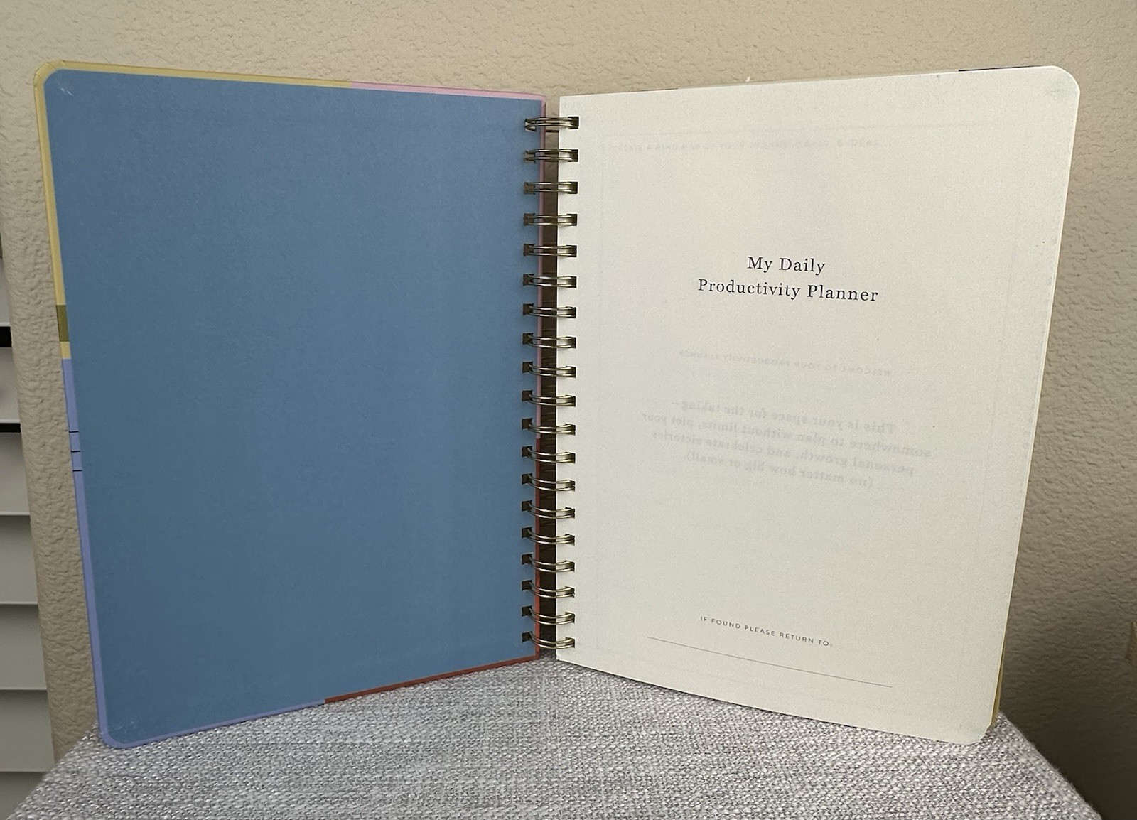 Papier Productivity Planner Spiral Bound Undated Hardcover 7″ x 10″ 12 Weeks