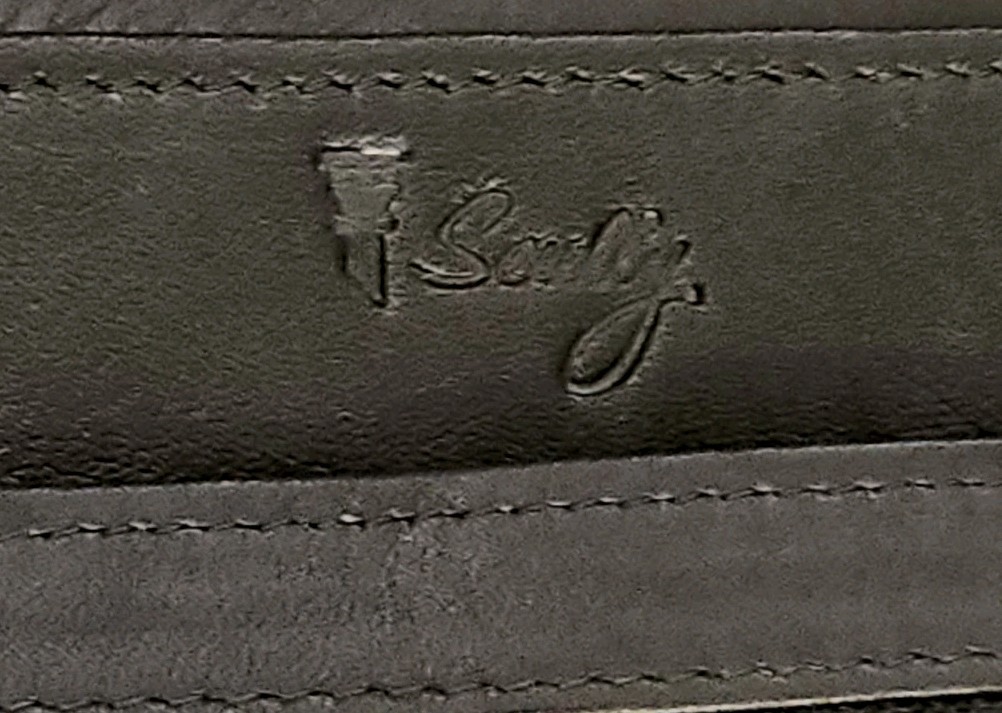 Vintage Scully BLACK LEATHER 10″ x 13.5″ 3-Ring Zip Binder Folio Slots/pockets