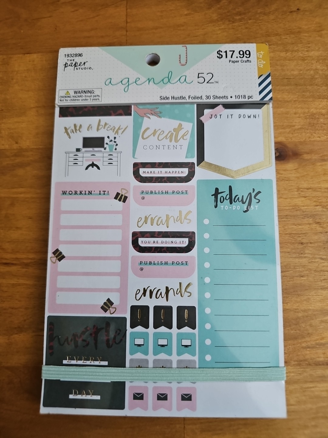 Agenda 52- Side Hustle Sticker Book 30 Sheets, 1018 Pcs Sticker