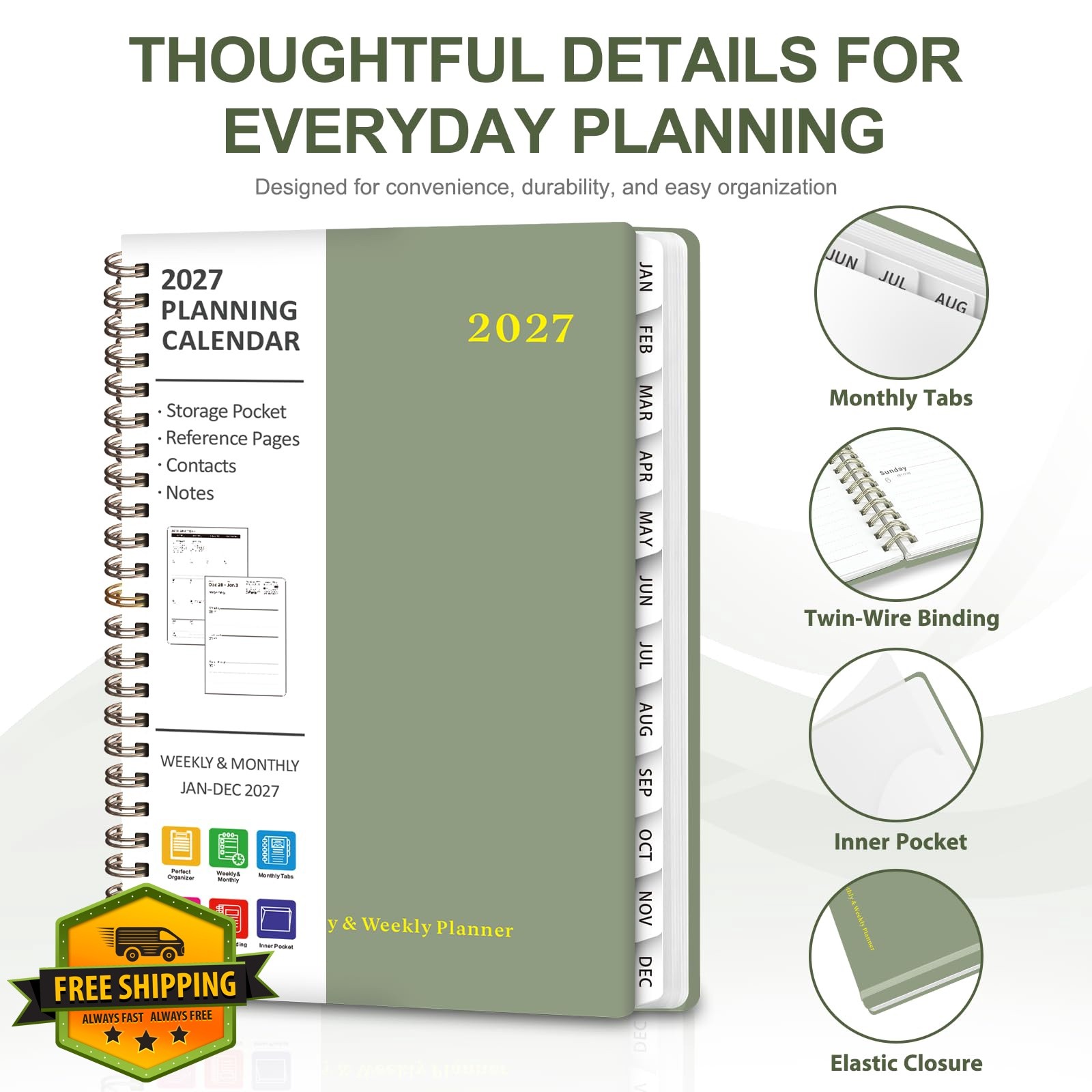 Valome A5 B-Green Planner 2027