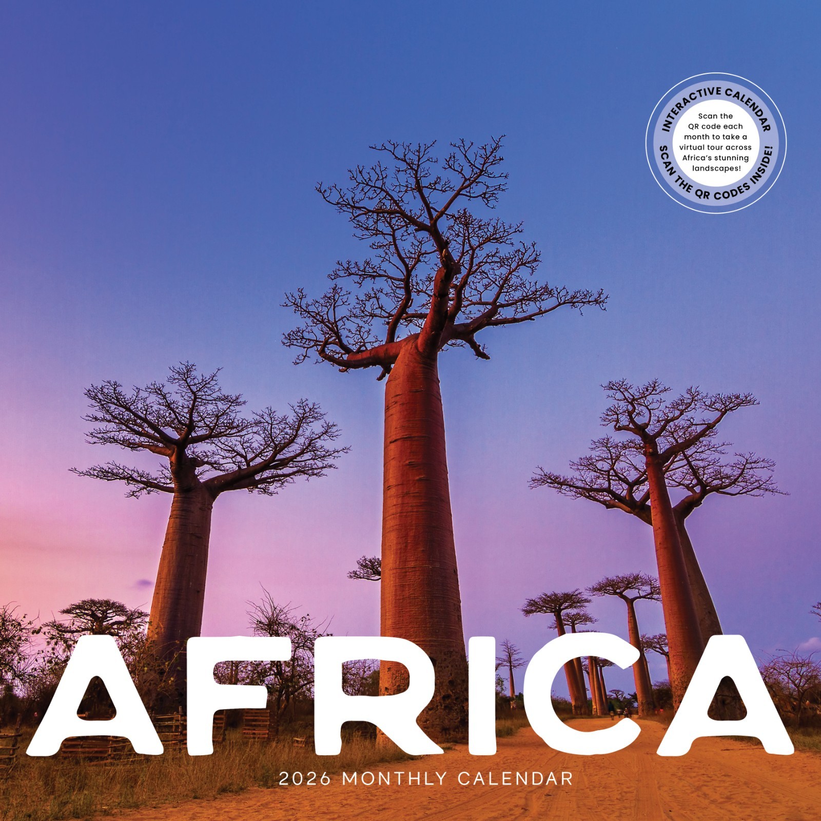 Africa Calendar 2026 | 12″ x 24″ 12 Month Calendar | Marble City Press