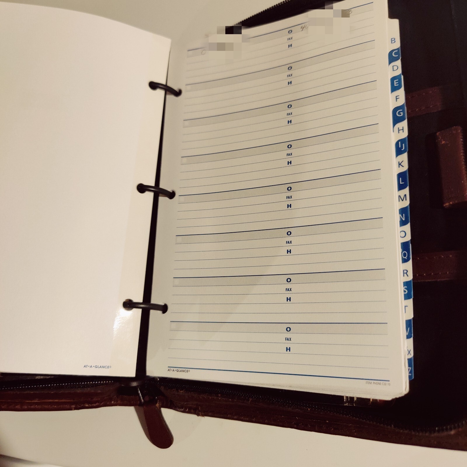 Blank* Vintage Day Planner Address Book Faux Leather Burgundy Time Systems