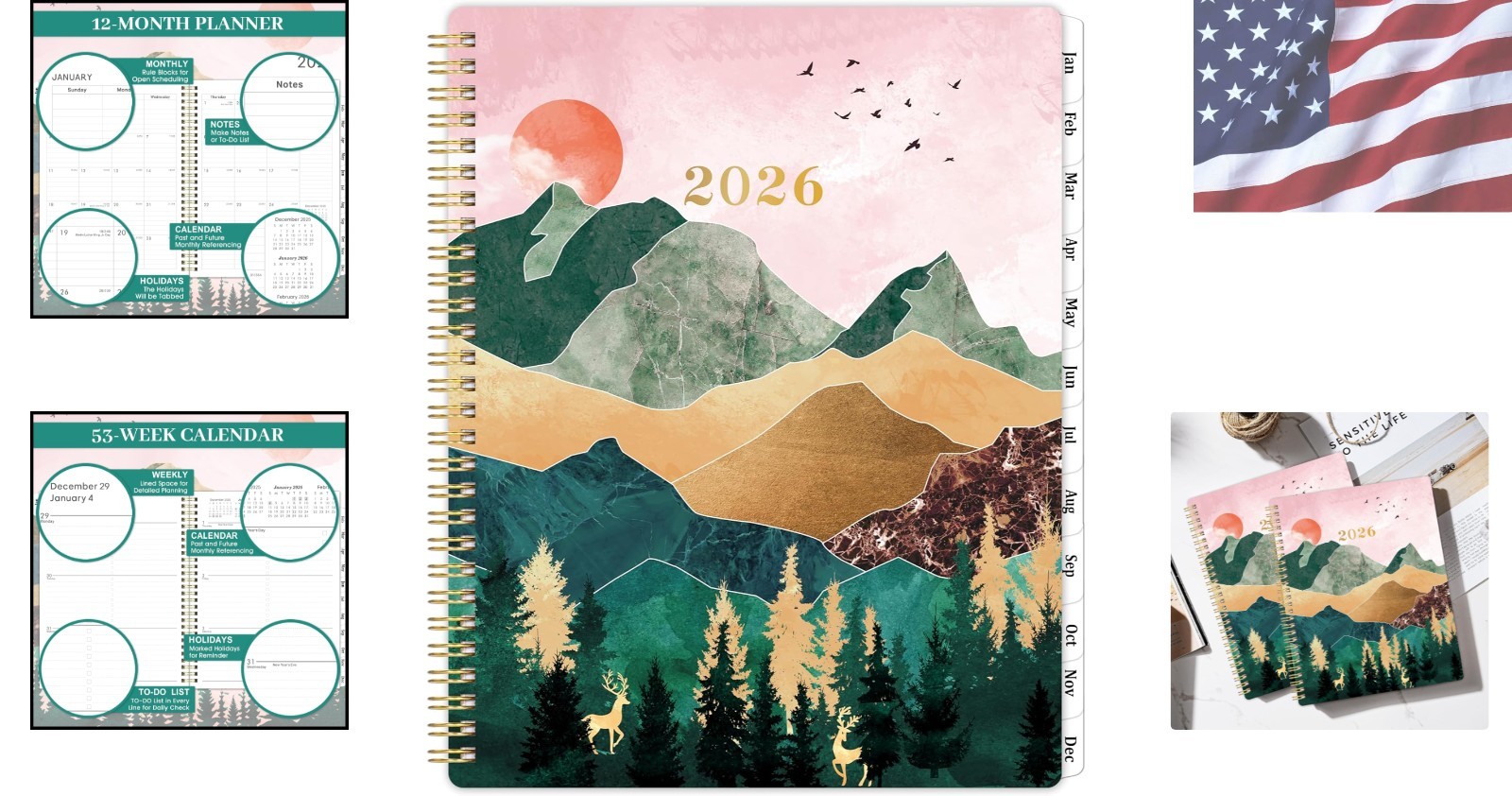 Comprehensive 2026 Planner: 8” x 10” with Contact Pages & Holiday Overview