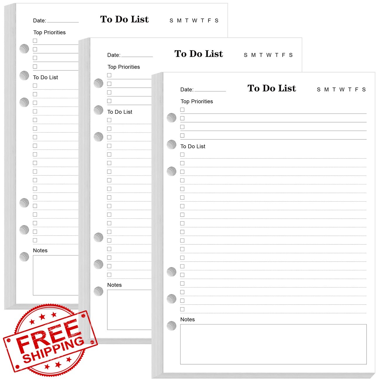 Yaridar A5 daily planner refills 300 sheets