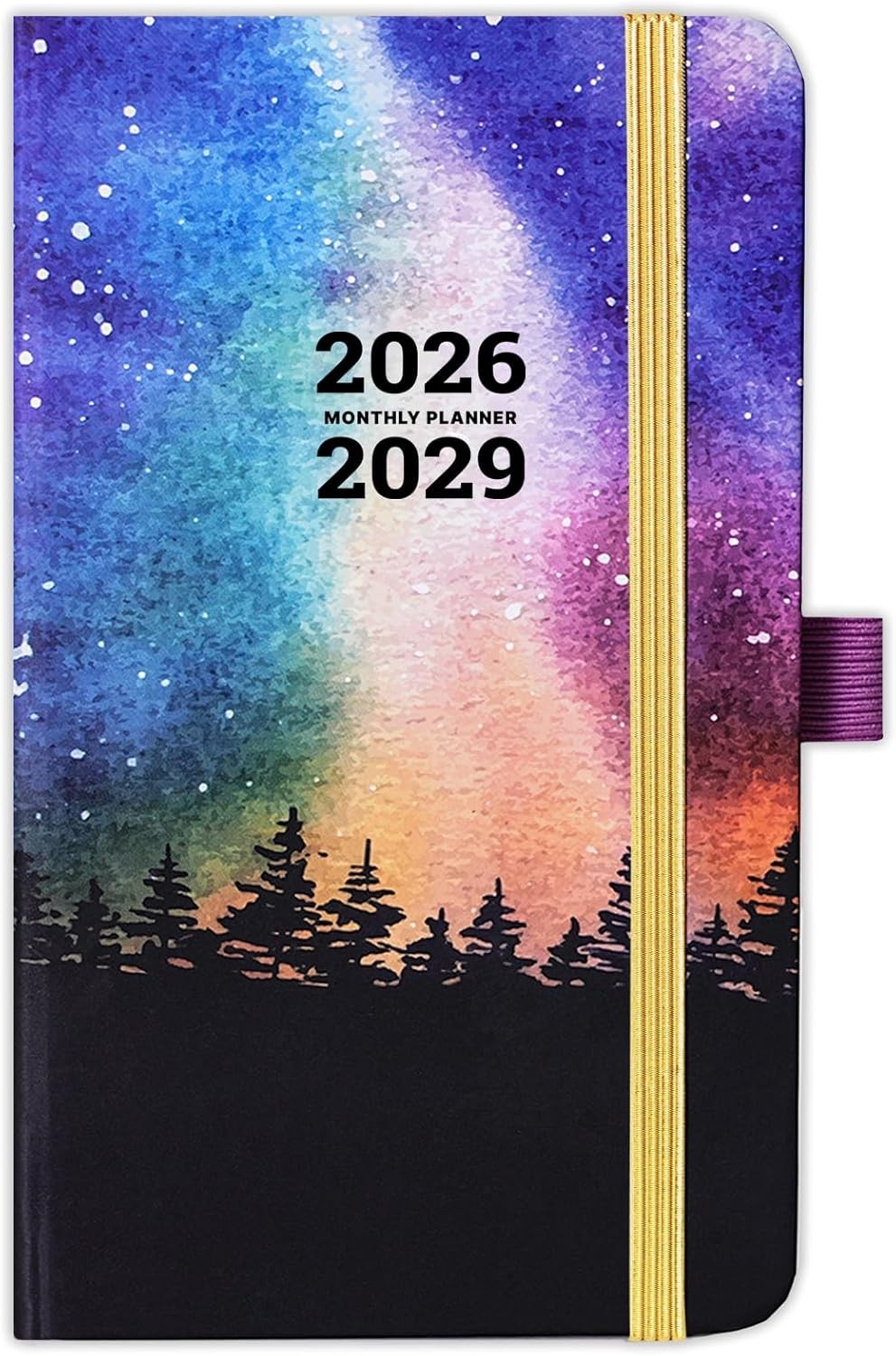 Portable 36- Planner 2026-2029: Inner Pocket & Pen Holder Included