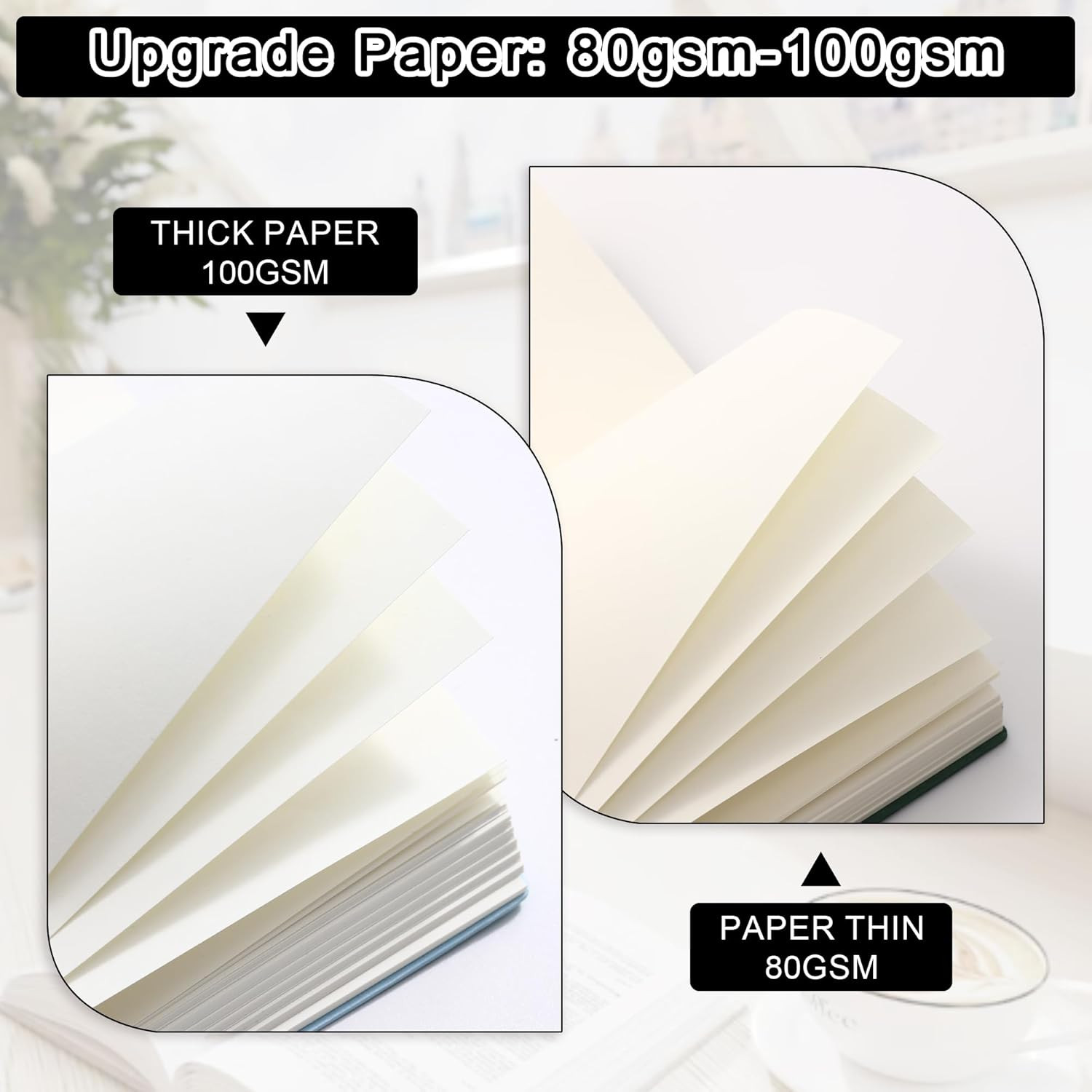 Thick Blank Journal Notebook400Pages Sketch Book Blank Journal Unlined No Lines