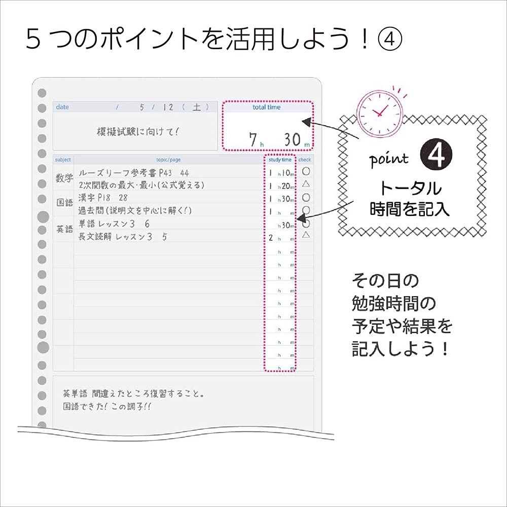 Campus Study Planner, Loose-Leaf, Daily Ruled List, Set of 2