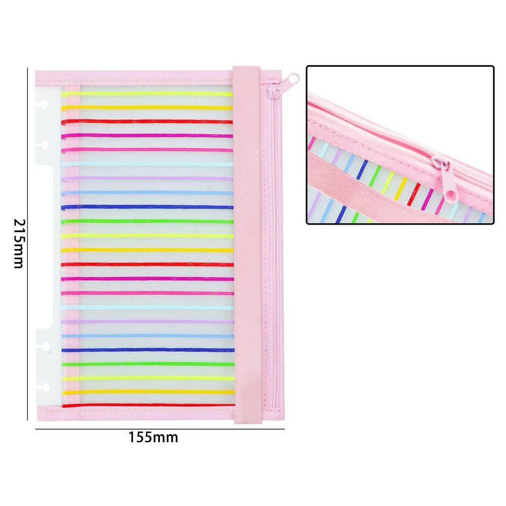 Discbound Notebook Elastic Band Pen Holder Junior Size Mesh Zipper Pouch for Pen
