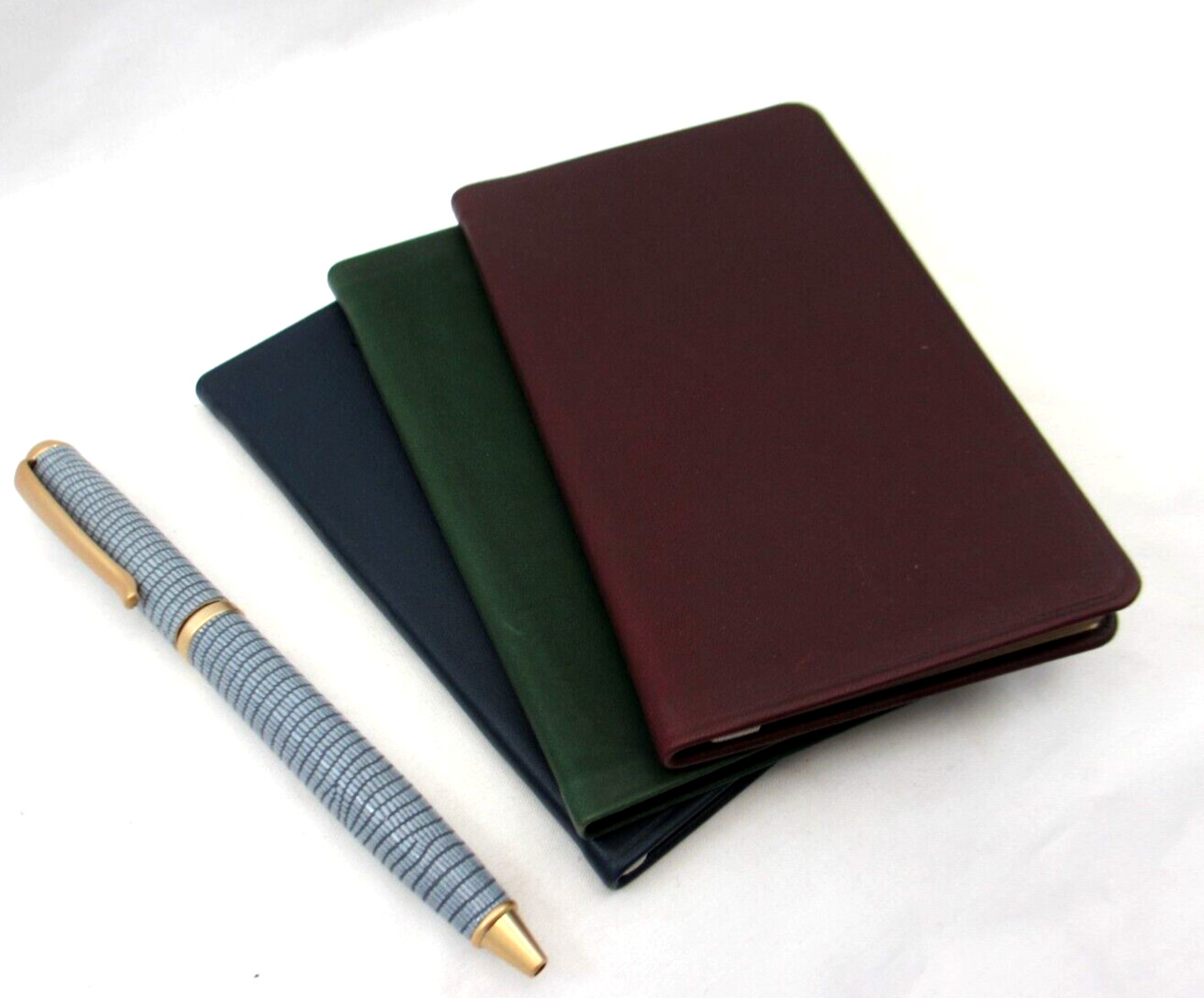 Personal Pocket Notebook Leather Journal Softcover 3×5″ UNLINED Pages Green