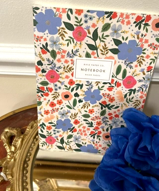 NEW! Rifle Paper Co Wild Rose Soft Cover Journal/Notes Saddle Stitch Ruled Pages