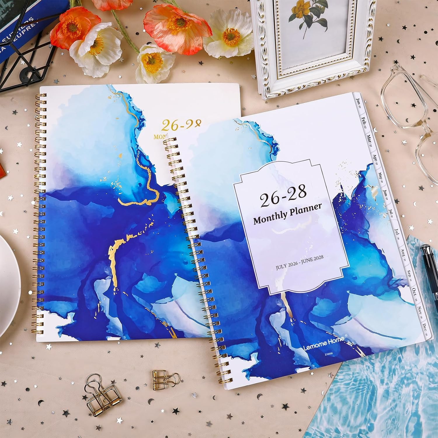 Monthly Planner 2026-2028 – 2 Year Planner 2026-2028, July 2026 – June 2028, 9″