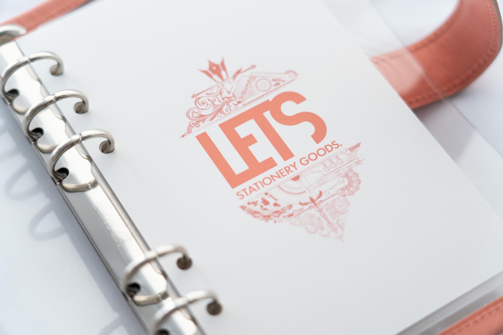 LETS STATIONERY GOODS Clear System Planner Bible Size [mostro/Apricot]