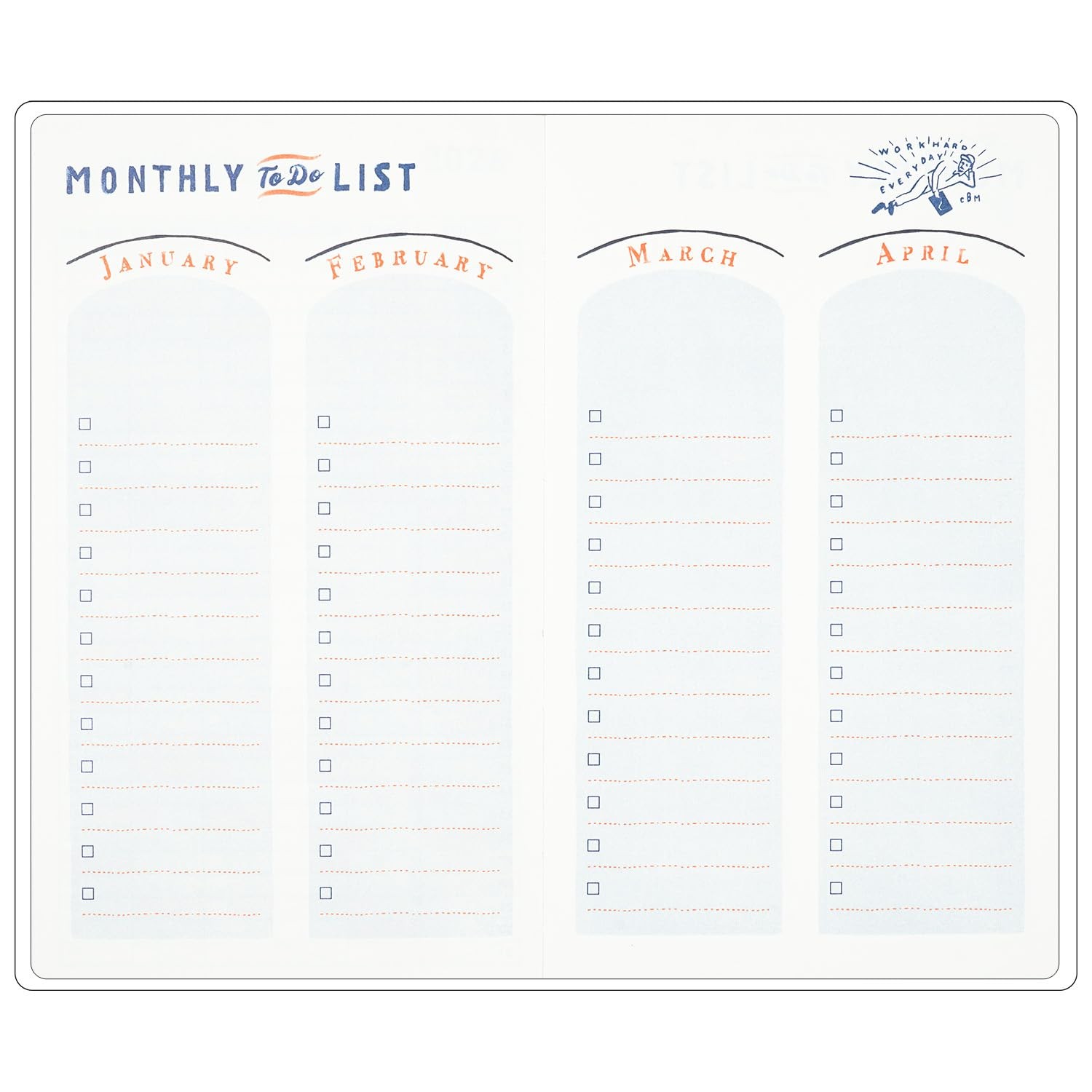 GreetingLife Chalk Boy Planner 2026 B6 Slim Hardcover Black