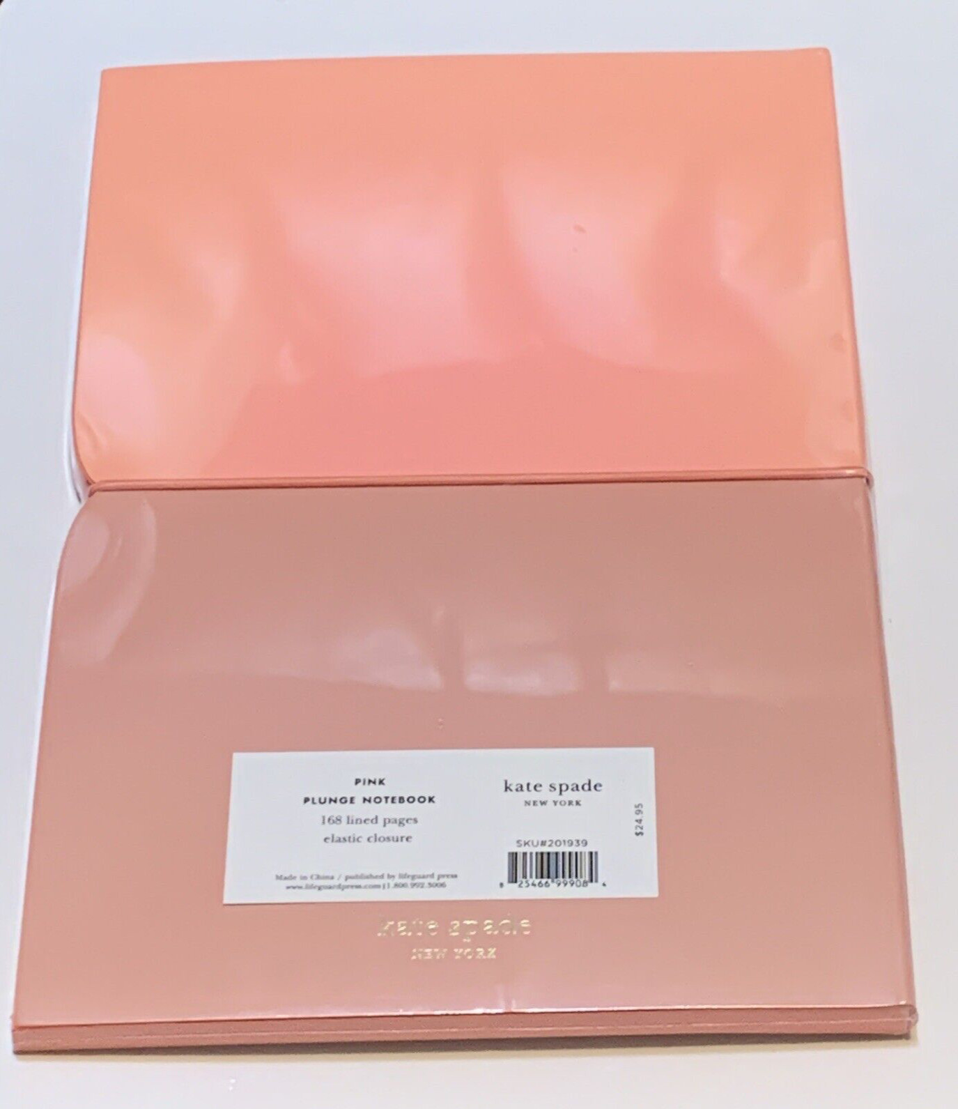 Kate Spade Pink Plunge Notebook 168 Lined Pages Elastic Closure New Seal Package