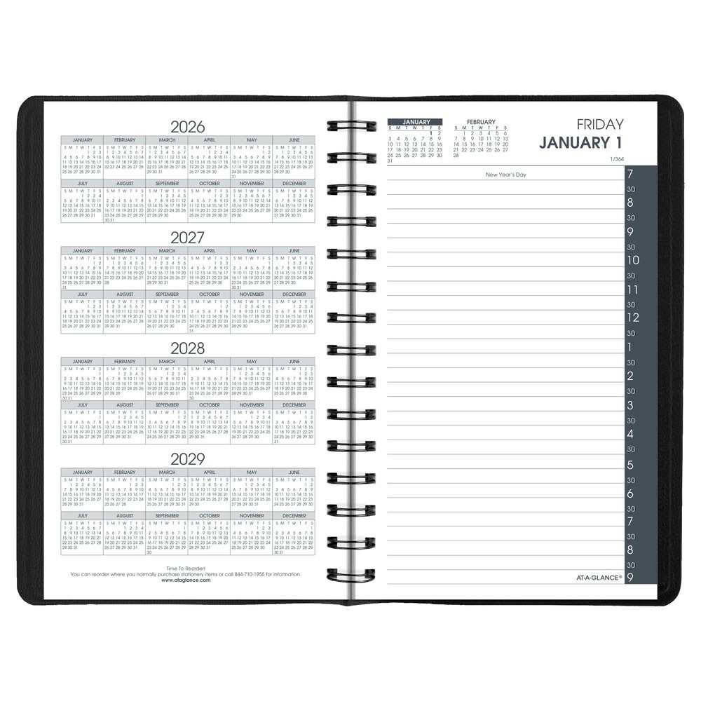 2026 At-A-Glance 70-207-05 Daily Appointment Book, 5 x 8″