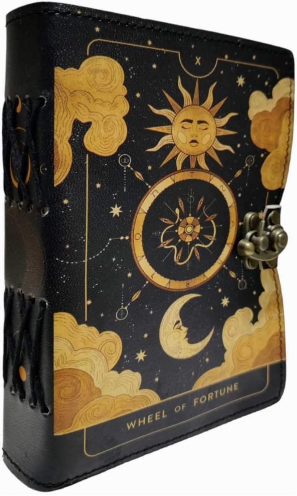 6×4″ Handmade Embossed Leather Journal Book of Shadows Fortune Unlined Pages