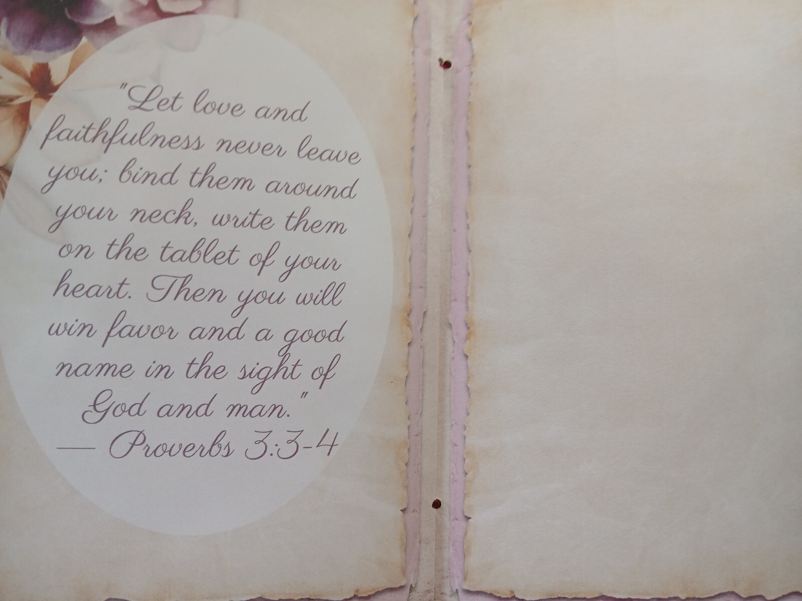 Junk Journal Booklet “Faith” Scripture Quotes Florals Ephemera, Cards, Pockets+