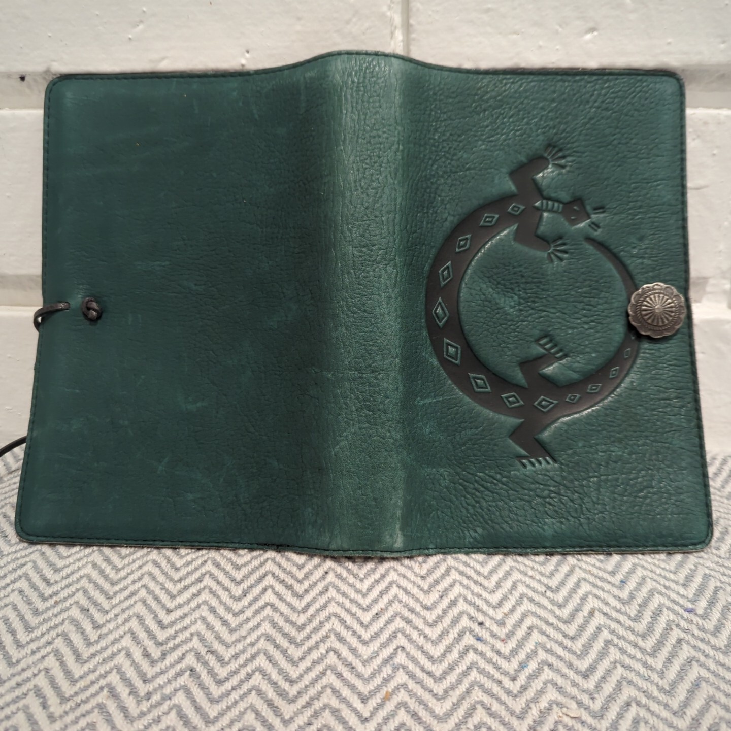 Vintage Retired Oberon Southwestern Design Leather Planner Organizer Cover