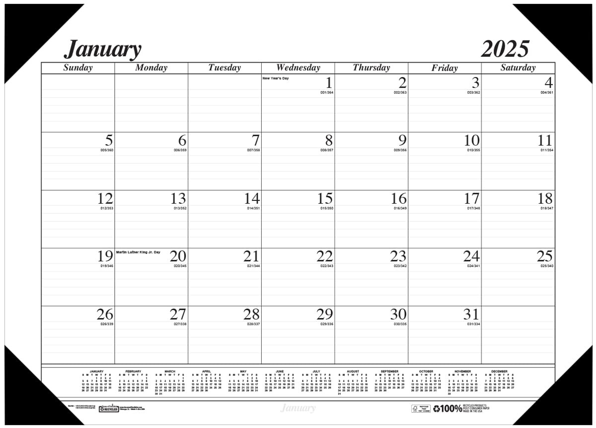 2025 House of Doolittle Economy 22-inch x 17-inch 18.5″W x 13″H, White/Blue