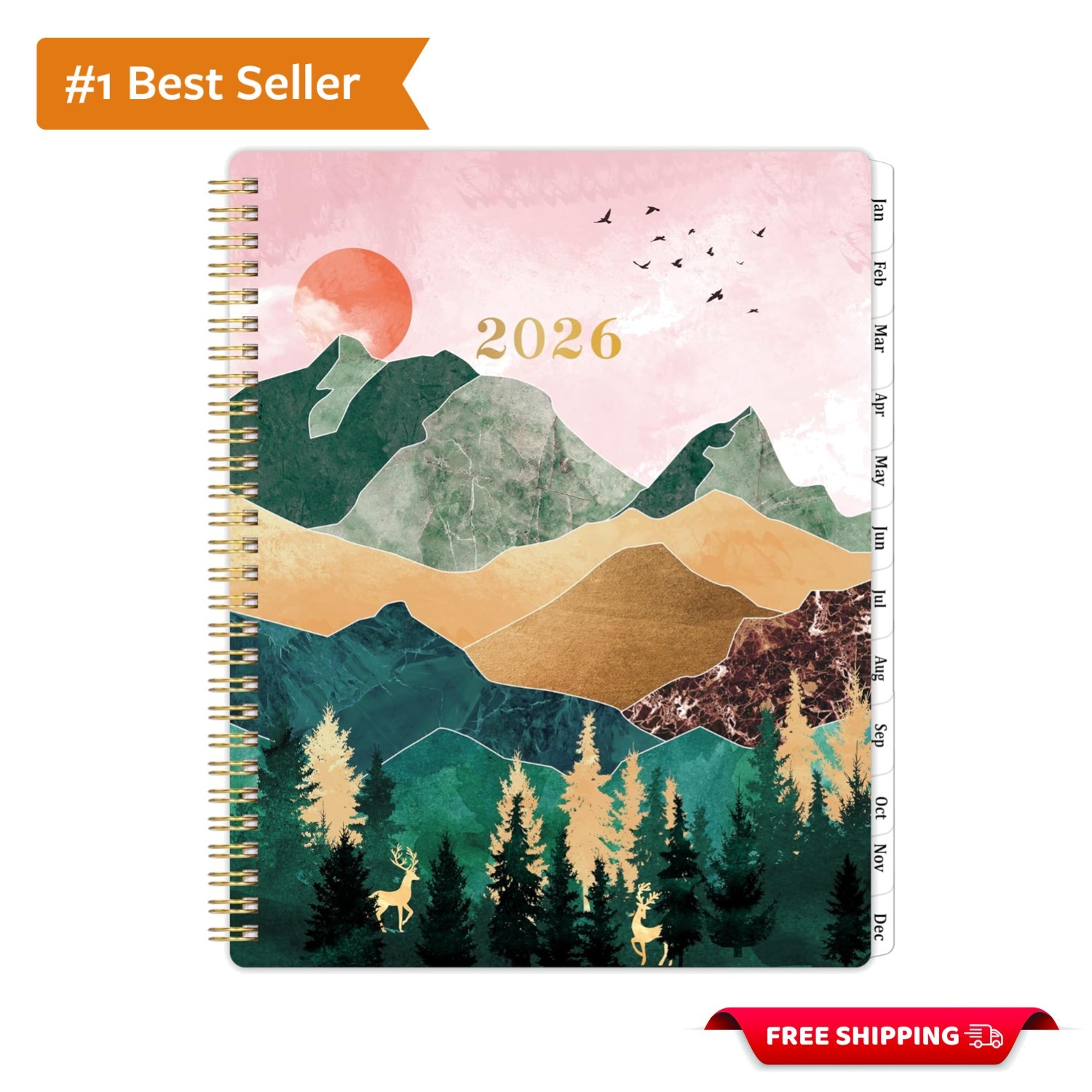 Comprehensive 2026 Planner: 8” x 10” with Contact Pages & Holiday Overview