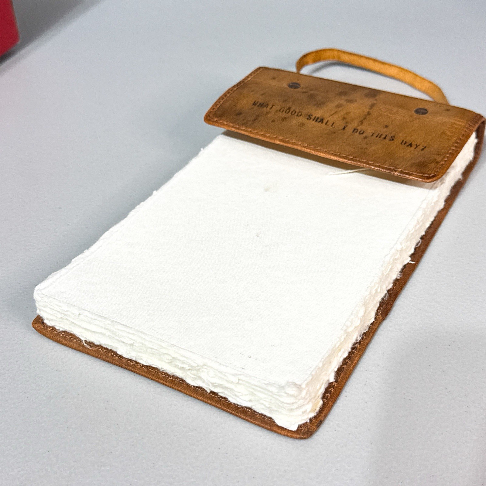 Sugarboo & Co. Leather Bound Journal What Good Shall I Do This Day? Notepad
