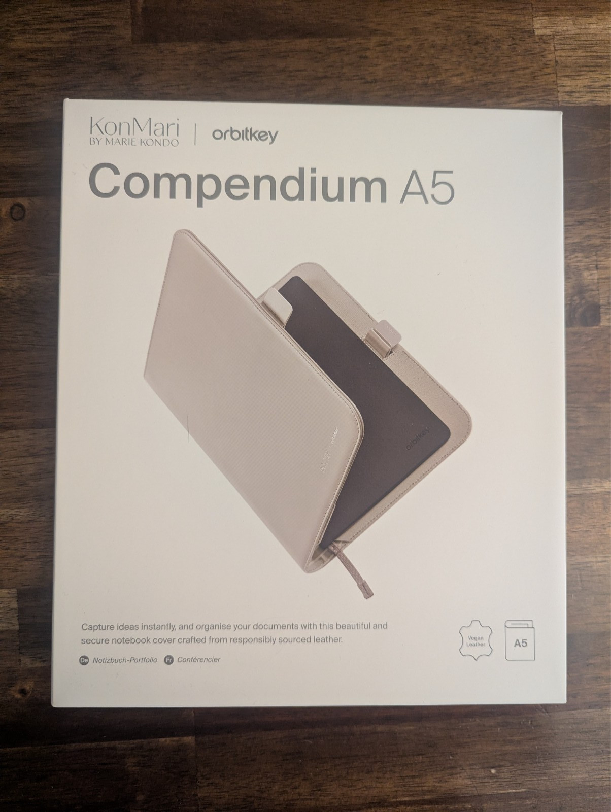 KonMari | Orbitkey Compendium A5 (Leather-Free) (Stone) – New in Box