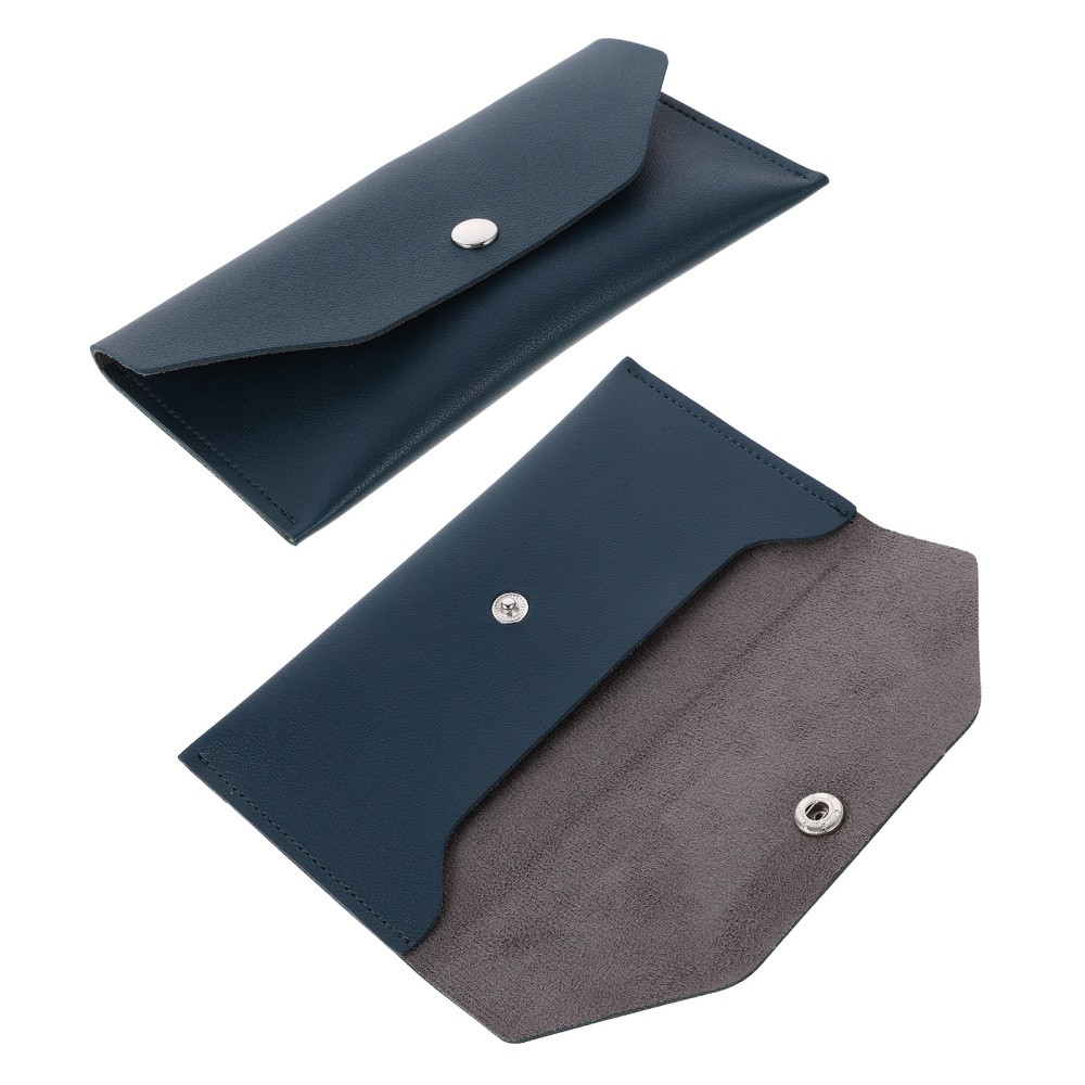 2Pcs Slim PU Cash Envelope Wallet Reusable Money Holder Travel Document Pouch