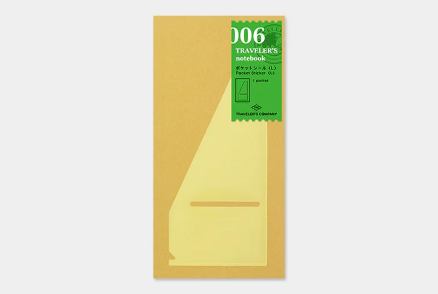 Midori Traveler’s Notebook Refill (006) Large Sticker by L, Yellow,brown
