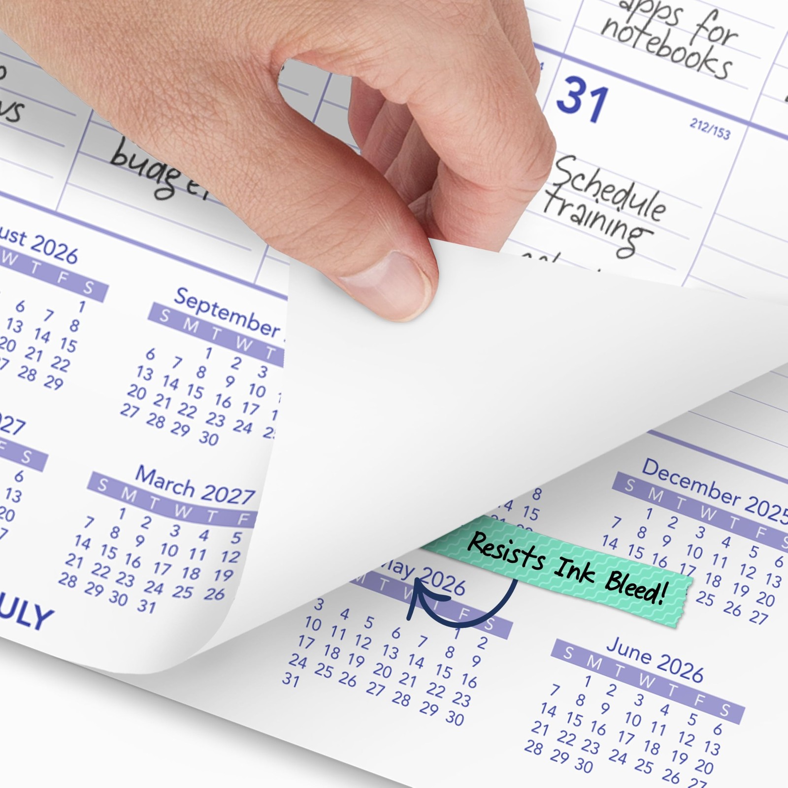 AT-A-GLANCE Wall Calendar 2026-2027 Planner, Academic 12″W x 17″H, White