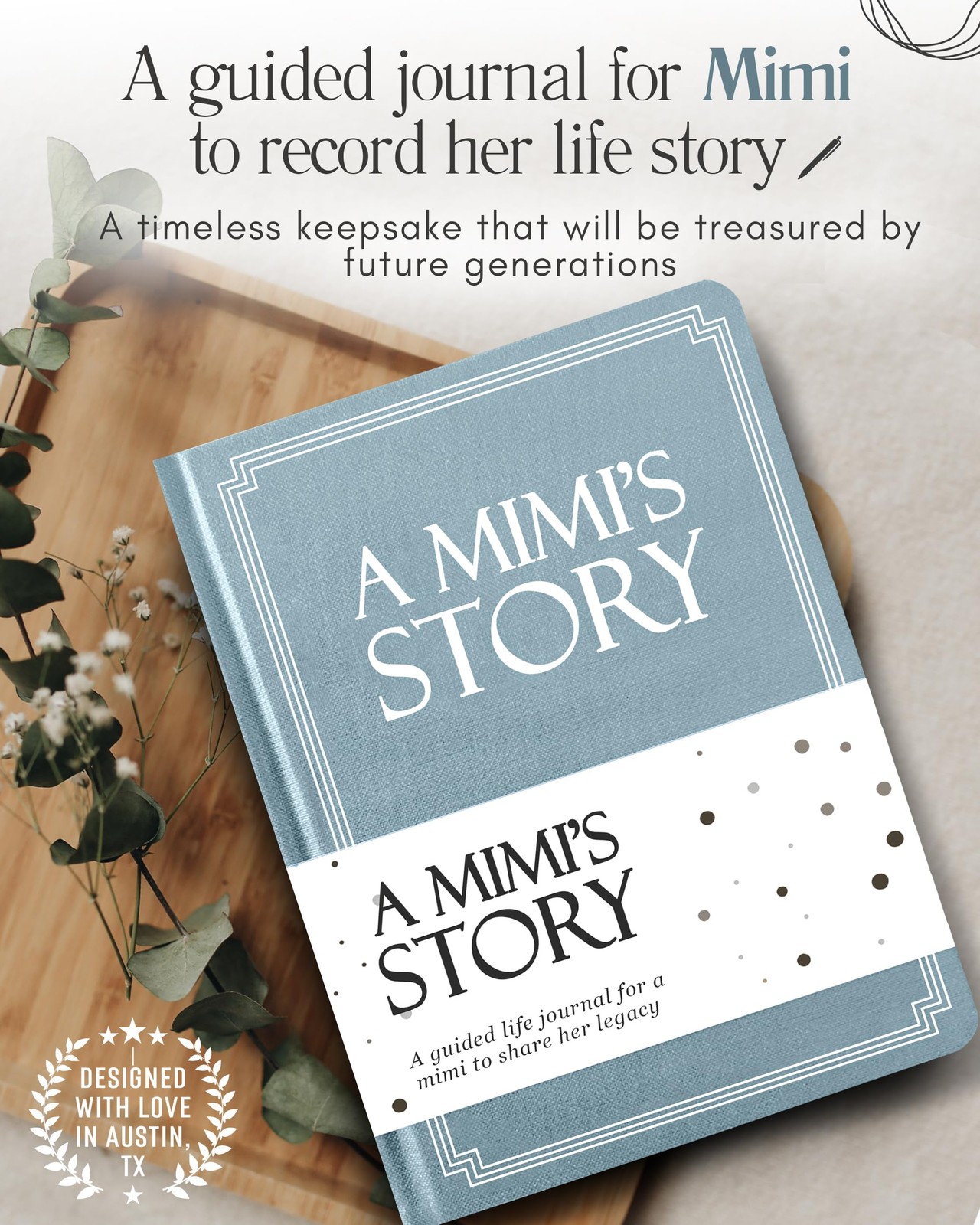 Mimi’s Life Story Journal (Hardcover): A Meaningful Keepsake for Multi Color