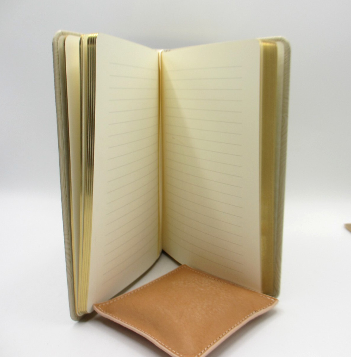 Leather Soft Cover Journal 7″ 224 Lined Pages Graphic Image Swirl Embossed Ivory