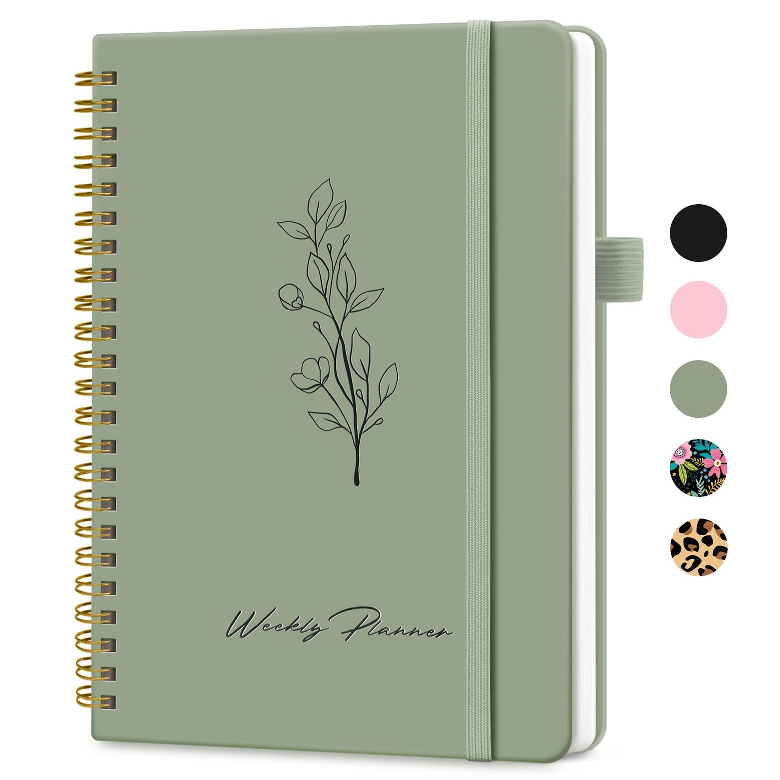 Taja Undated Weekly Planner, To Do List Notebook with Goal A5, a.Green