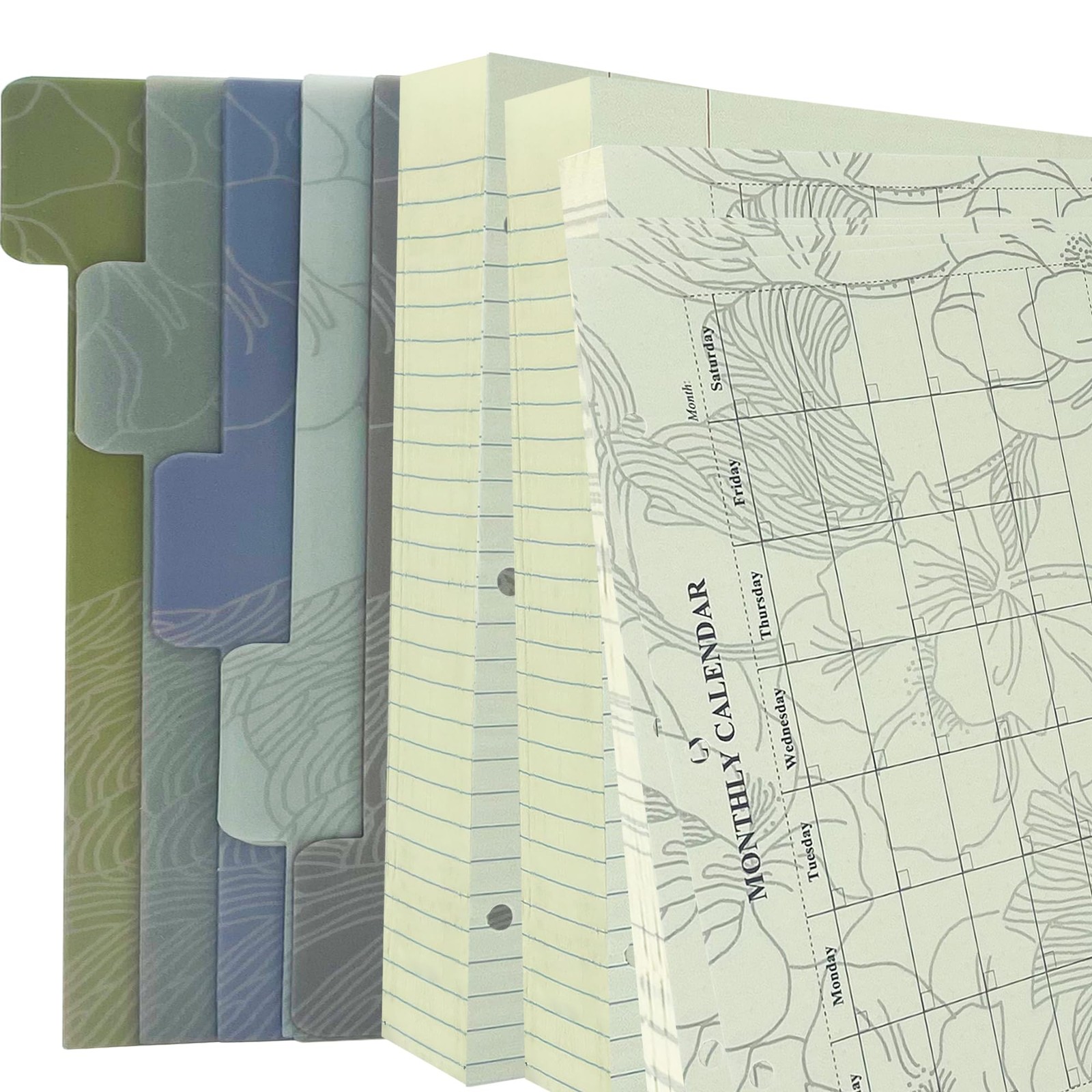 Metrubyone 180+28 Mini 3 Ring Binder 3 ring binder paper, Earthy Colors