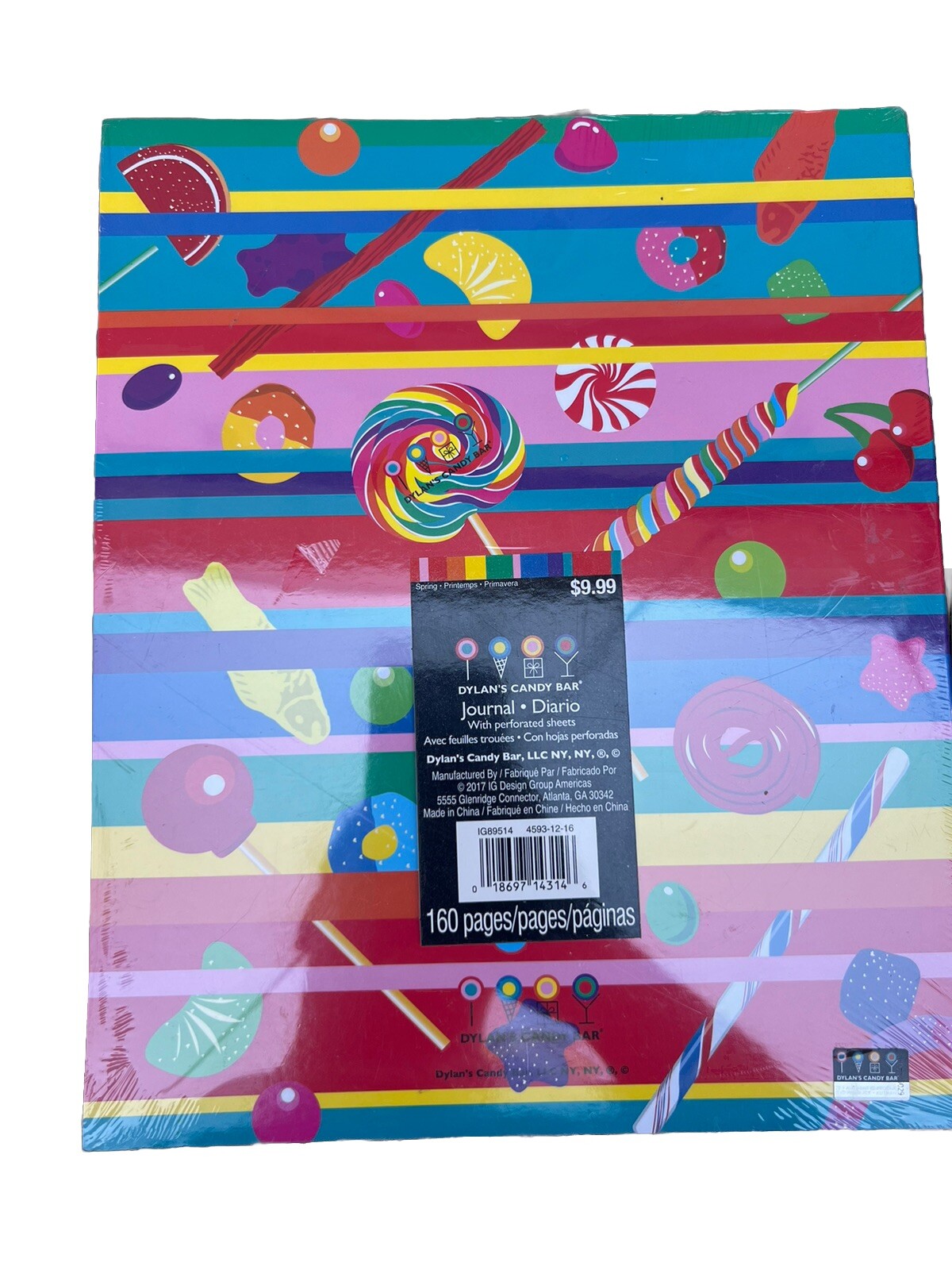 DYLAN’S CANDY BAR MULTI-COLORED LINED JOURNAL 160 PAGES