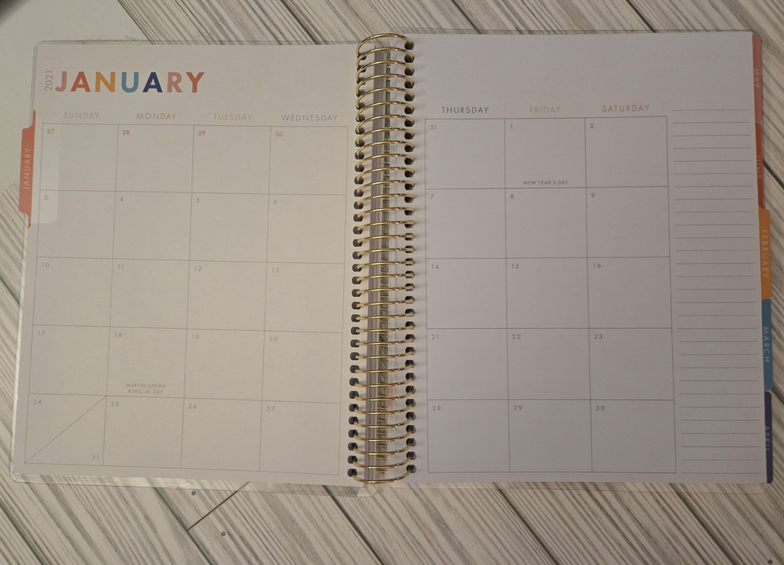 Rare Recollections 12-Month Dated Creativity Spiral Planner – Horizontal Layout